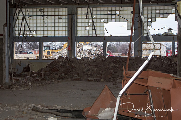 Looking though the far North classrooms in the North Hall