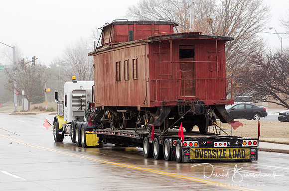 Caboose in the road