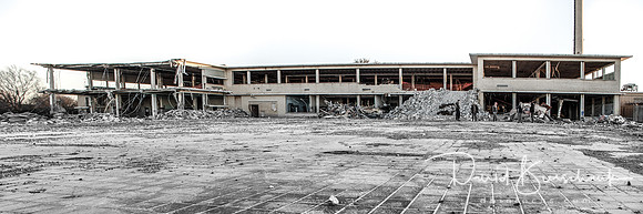 North side of building from floor of Cafeteria