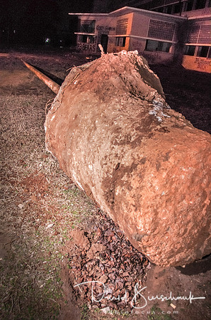 Old Britton High School flagpole dug up and ready to move