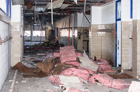 Upstairs in middle hall looking East