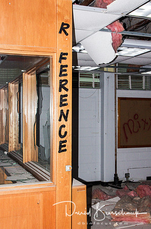 Reference room in library