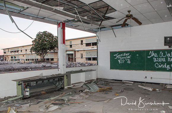 Class room closest to Library looking NE at North hall