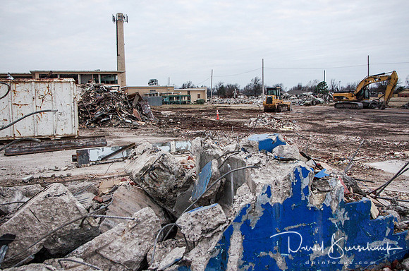 Gym Bleacher wall remains