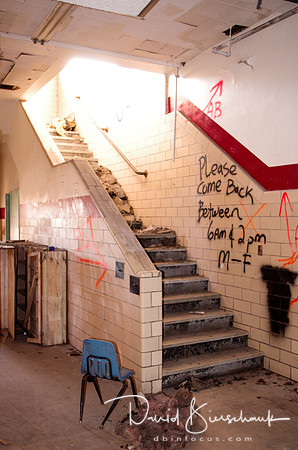 Stairs at North end of North Hall