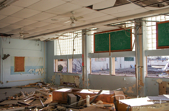 Classroom across from Library -  Cafeteria in background