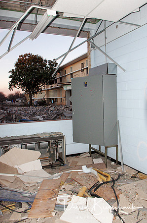 Looking out of nurse room toward the west side of North hall