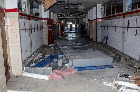 Downstairs West hall looking North