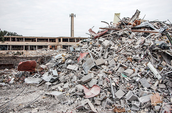 Massive block pile