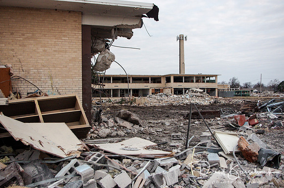 Looking at North side of the school from the far north side